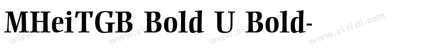 MHeiTGB Bold U Bold字体转换
